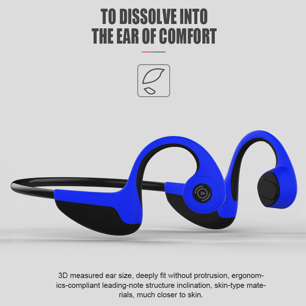 Bluetooth 5,0 Swan Z8 беспроводной костной проводимости наушники Открытый Спорт гарнитура с микрофоном гарнитуры громкой связи