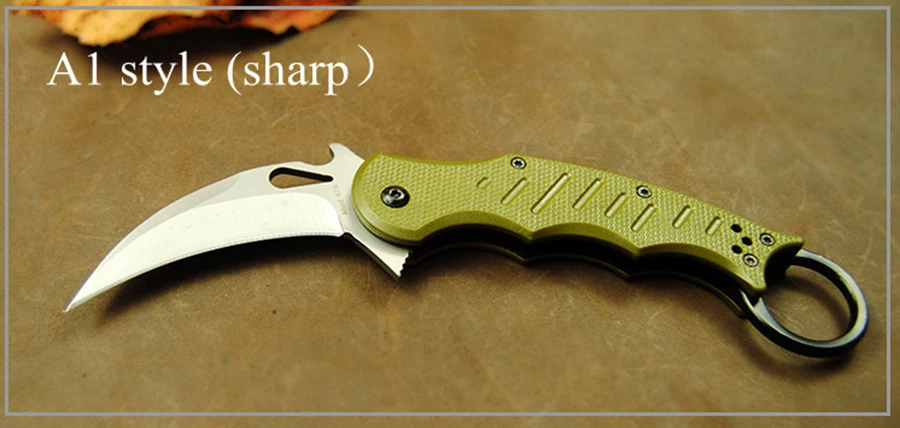 Новинка, складной нож Karambit 5Cr13, лезвие, ABS ручка, для тренировок, кемпинга, карманные тактические ножи для выживания, инструмент для повседневного использования