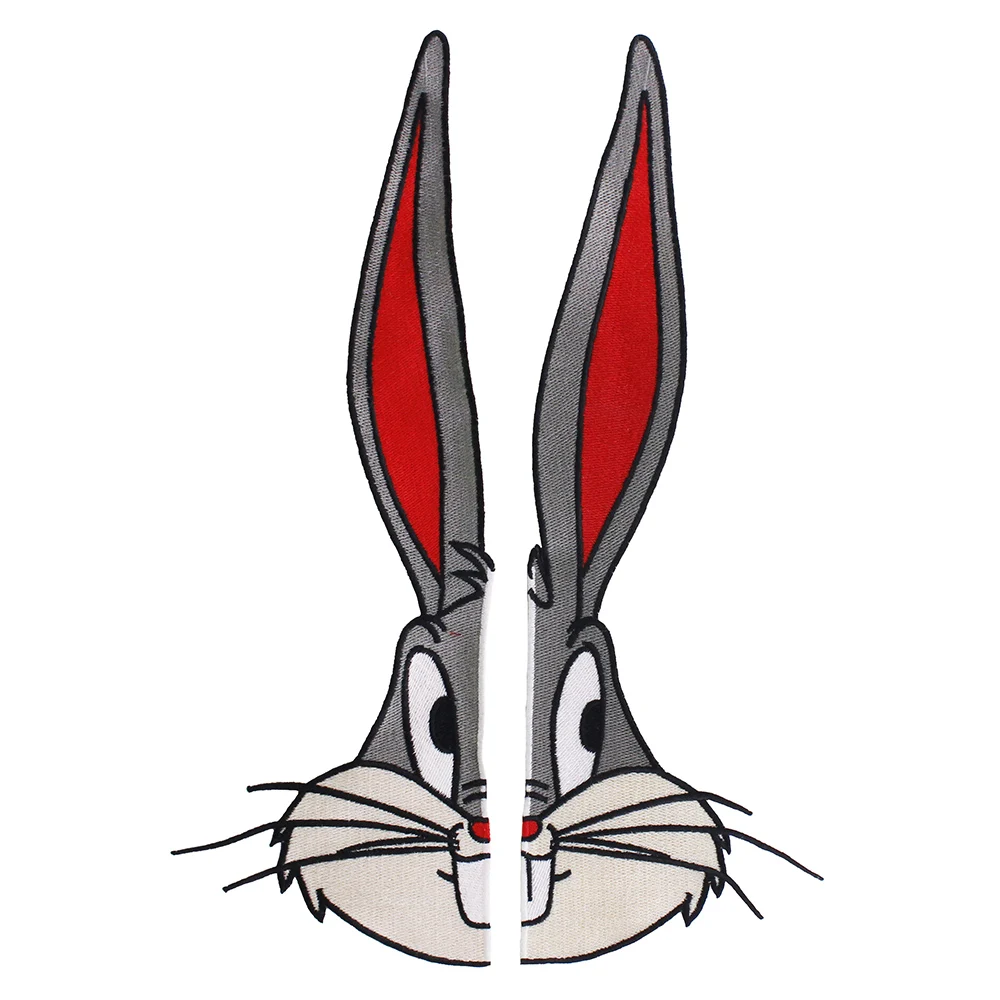 5 шт. тканевые нашивки с вышивкой в виде Головы Кролика|Заплатки| |