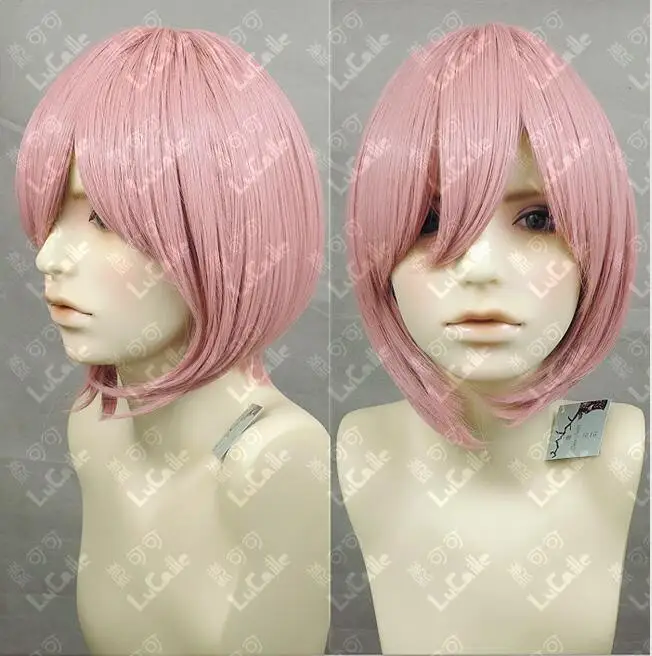 

Anime Fairy Tail Virgo Cosplay Wigs Short Pink Heat Resistant Synthetic Hair Wig + Wig Cap