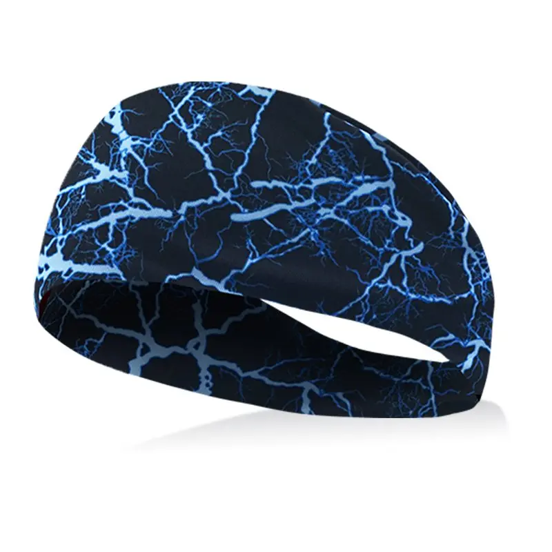 Camo Blue Лайкровая впитывающая Беговая повязка на голову для вело тренировок спортивная повязка на голову для йоги для мужчин женщин для йоги повязки для волос Головные уборы спортивные повязки безопасности - Цвет: Camo Blue