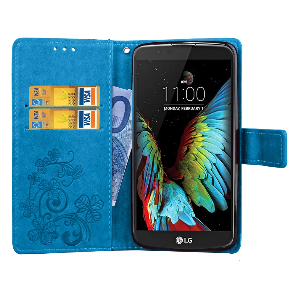 Чехол для LG K10 LGK10 флип Чехол чехол Роскошный кожаный чехол для LG K 10 K10 4 аппарат не привязан к оператору сотовой связи K430ds K430 K420 K420N K410 бумажник чехол для телефона чехол s