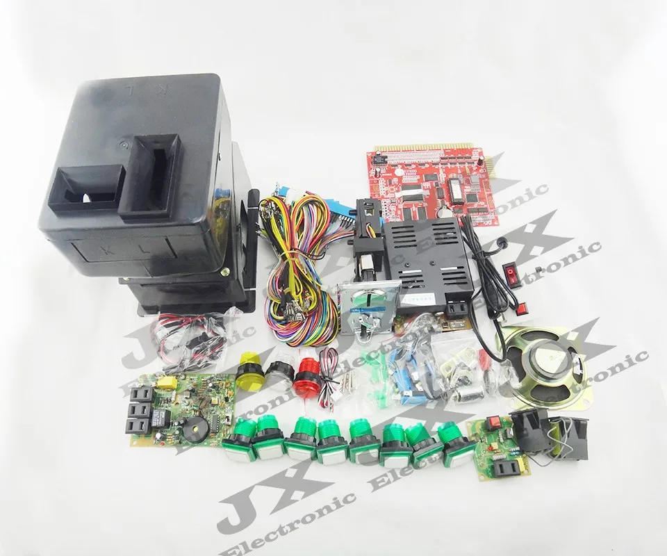 DIY аркадная часть пучков Solt игровые наборы с 9 в 1 игровая доска монета акцептор, кнопки, жгут для казино слот-машина