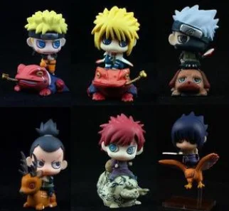 6 шт./компл. фигурки Наруто игрушки Саске Узумаки Какаши Гаара экшн с креплениями