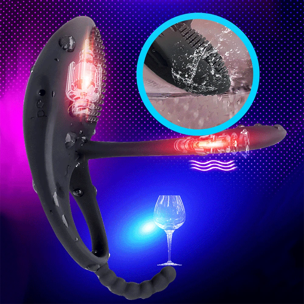 Мужской пенис кольцо для задержки эякуляции вибрирующий массажный член фаллоимитатор вибратор секс