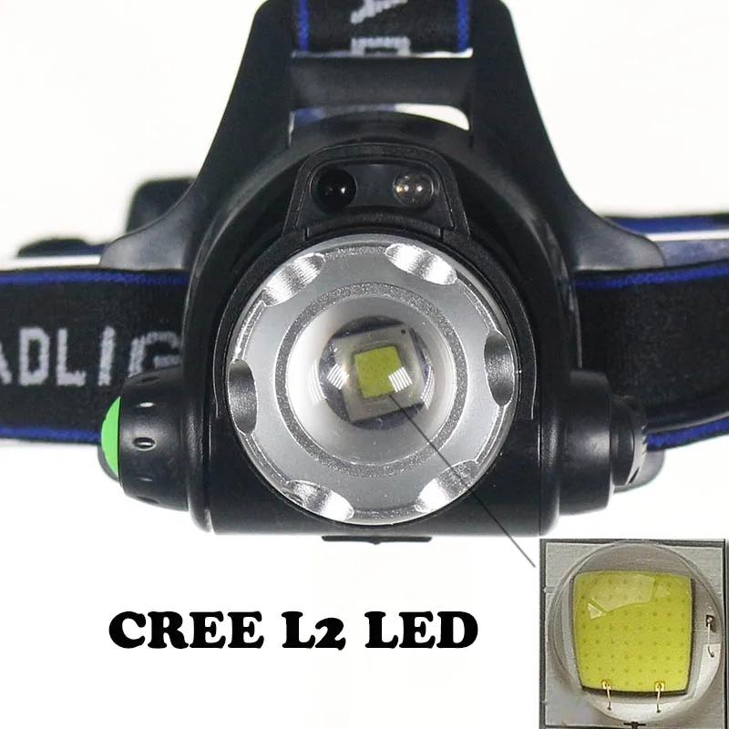 8000LM Cree XM L2 Body Motion Sensor Led Headlamp USB Rechargeable Headlight Lamp Light Zoom Head Torch Flashlight For Camping | Освещение
