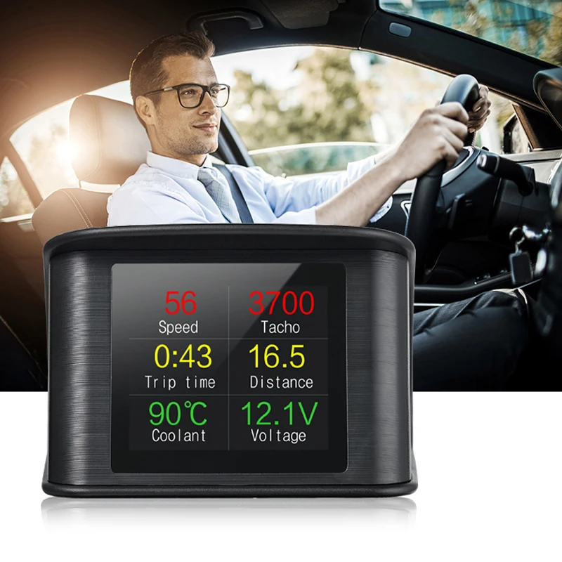 Автомобильный OBD2 GPS Компьютер HUD цифровой OBD спидометр для вождения пробег