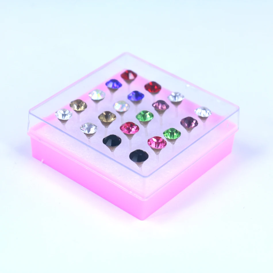 Бесплатная доставка Заводские дешевые 10 пар/лот 7 мм блестящие стразы AA