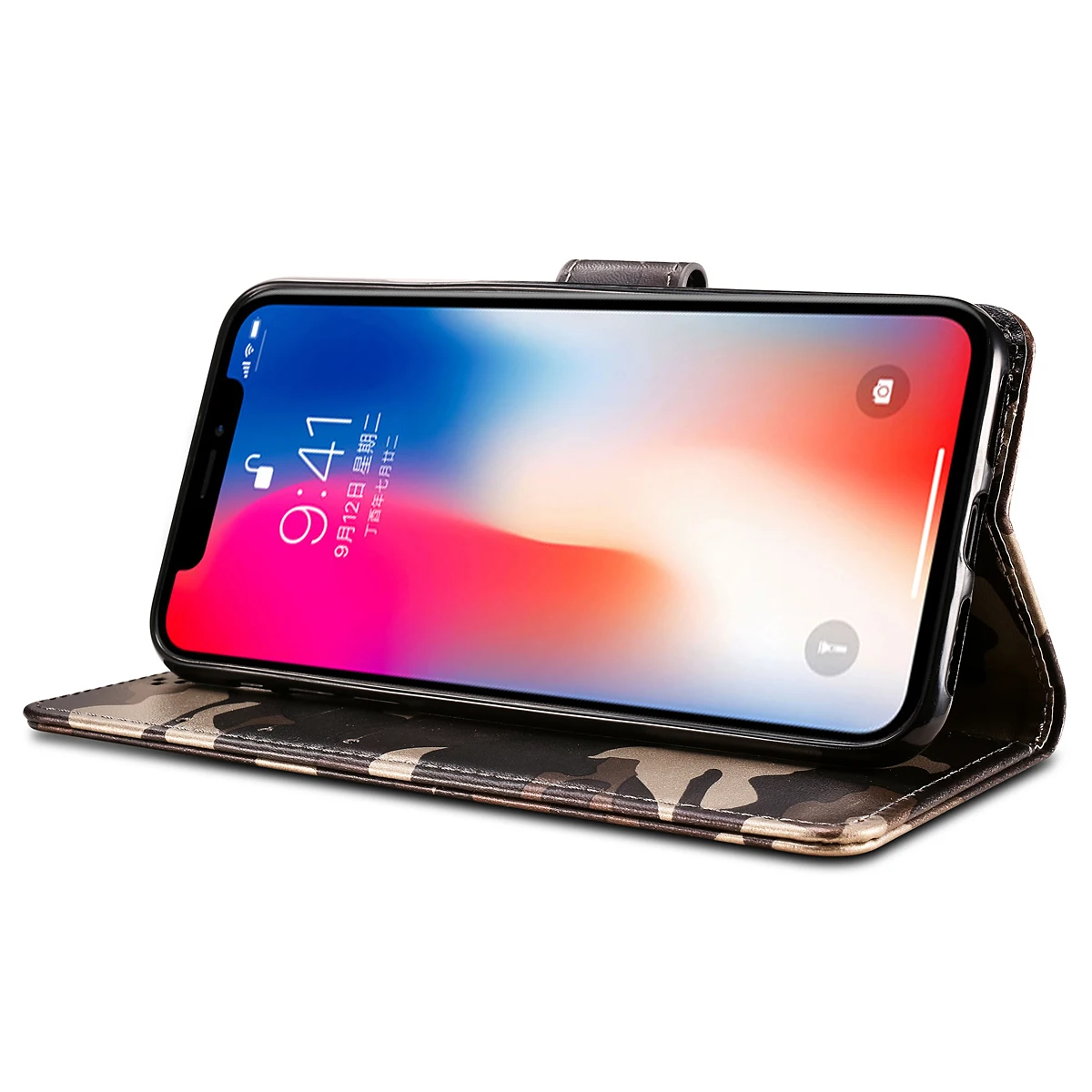 Камуфляж Чехол для Oukitel U20 плюс кошелек держатель карт из искусственной кожи