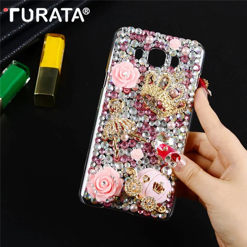 Розеточный блинг бриллиант 3D покрытие задняя крышка из кристаллического жесткого пластика для Samsung Galaxy J7 2016 J710 J7108 5.5" Кейс Фунда Коке.