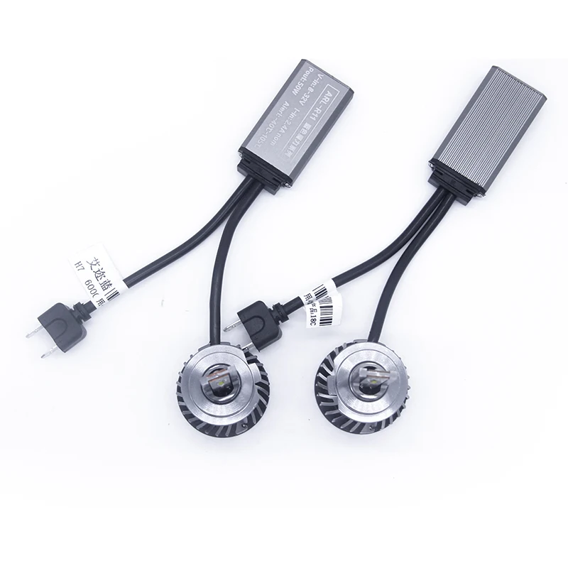 12V LED H4 H7 6500K ZES Chips CANBUS светодиодные лампы для фар чистый белый свет Автомобильные