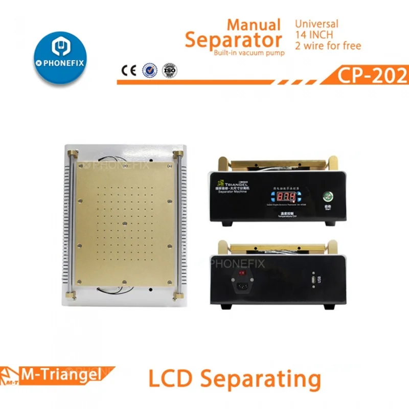 M-Triangel CP-202 LCD Separating Manual Separator 14 Inches Build-In Vaccum Pump for iPhone iPad Touch Screen Machine | Инструменты