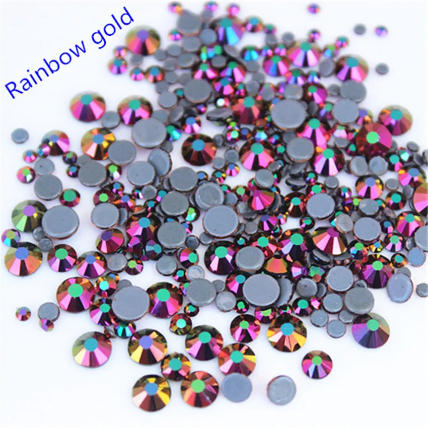 Quality 1440Pcs Mix Size SS6-SS20 Crystal Glass Rhinestone Flatback Hot fix Rhinestones for fixing Clothes Dress Decorations | Дом и сад