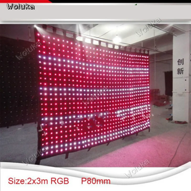P8 2*3 м видео ткань RGB LED занавеска YY фон экран DJ сценический CD50 W03 | Лампы и освещение