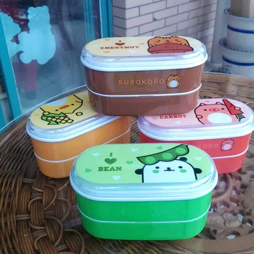 Высококачественный пластиковый Ланчбокс Bento 1 шт. 4 цвета набор столовых приборов