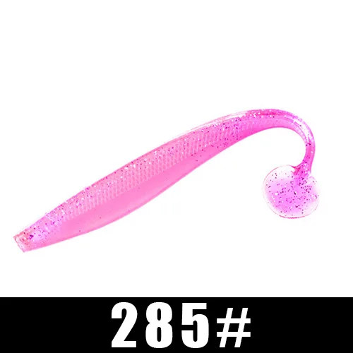FISH KING Fishing Lures Soft Bait 90mm 120mm 160mm Swimbait Craws Impact T Tail Soft Lures Fishing Bass Bait Panfish Carp - Цвет: 285