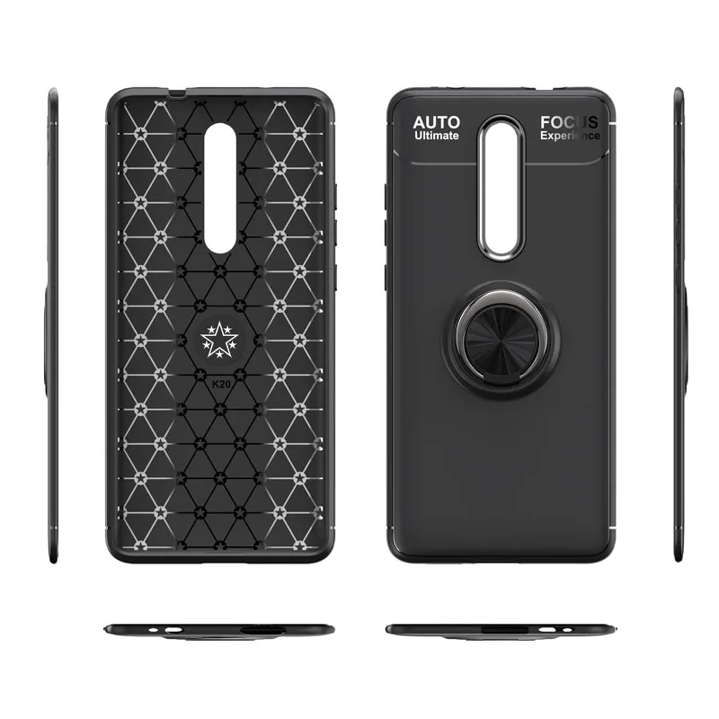 Чехол с металлическим кольцом для Xiaomi mi 9 T мягкий чехол-подставка Xao mi Xio mi 9 T Pro силиконовый бампер чехол s Red mi K20 Pro mi 9 T матовый чехол