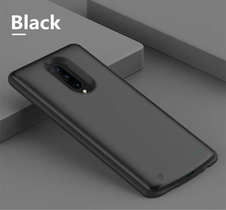 Black NTSPACE Внешнее зарядное устройство чехол s для Oneplus 7 power bank чехол 6500 мАч портативный противоударный внешний аккумулятор Зарядка задняя крышка - Цвет: Black