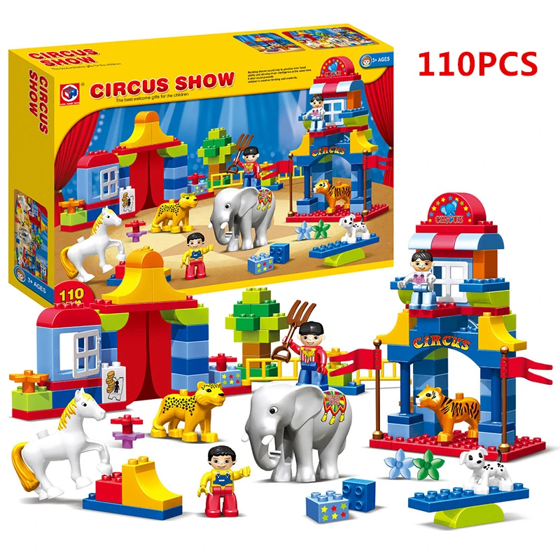 65 шт. большие частицы строительные блоки для циркового шоу Классические