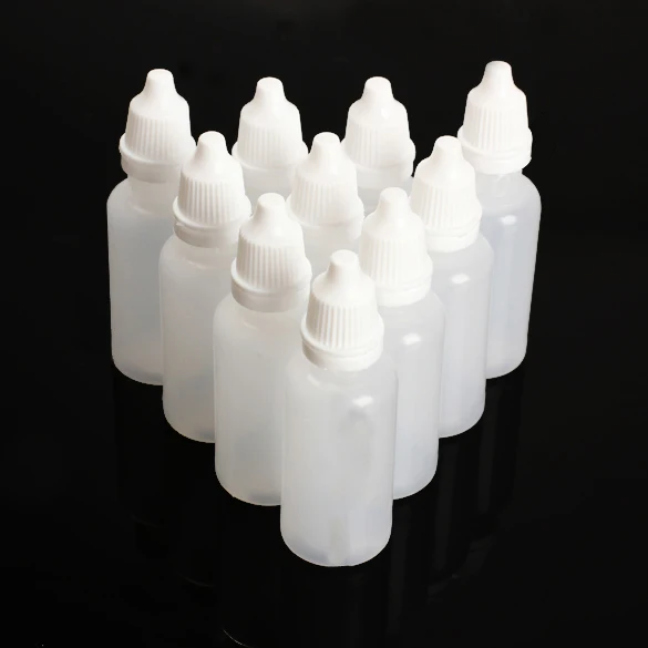 

50pcs Plastic Empty Plastic Squeezable Dropper Bottles Eye Liquid Childproof Cap Thin Tip Dropper Bottles 10ml