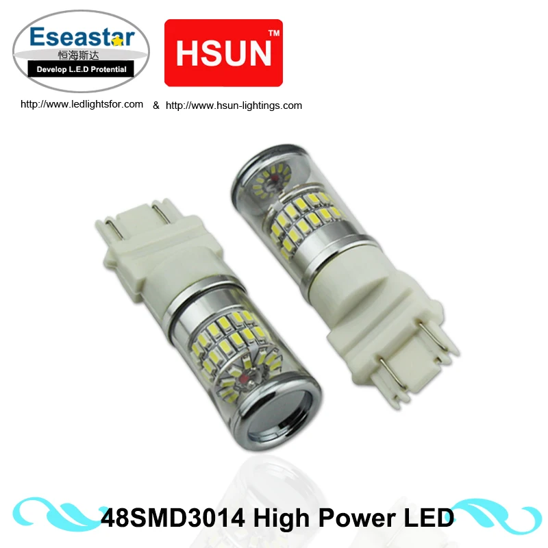 Eseastar 2 шт. 48 LED SMD3014 Белый 3156 3157 Автомобильный светодиодный противотуманный фонарь