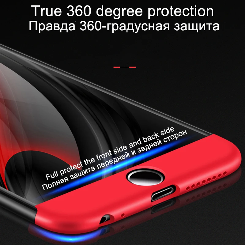 Чехол для мобильного телефона iphone 6s 360 градусов Полная защита 3 в 1 Жесткая задняя
