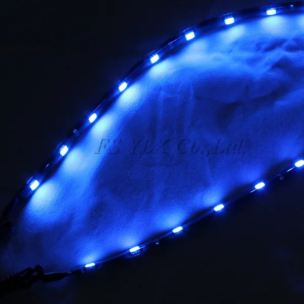 FSYLX 30 см Гибкий СВЕТОДИОДНЫЙ DRL полоски 12 SMD 5050 белый красный синий желтый