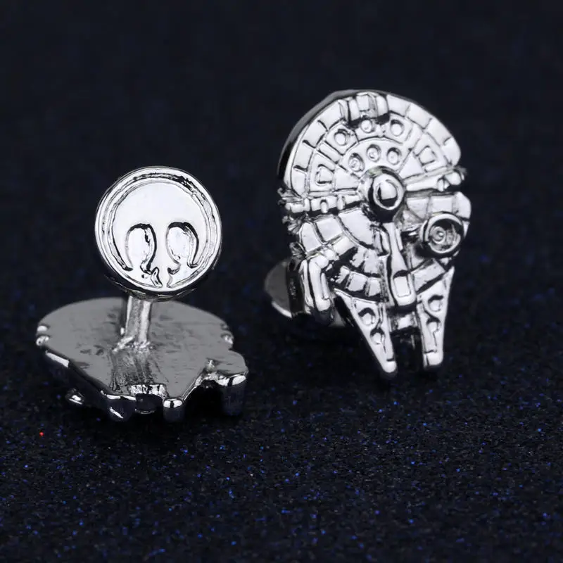 Movie Series Jewelry Star Wars Vintage Fighter Warship Cufflinks For Mens Frensh Shirt Cuff Buttons for Fans Souvenirs Gifts | Украшения и