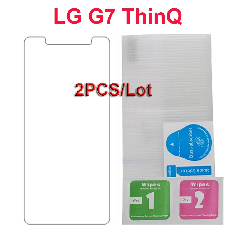 Закаленное стекло для LG G7 2 шт. Защитная пленка экрана ThinQ G 7 G710 G710EM LGG7 не полностью
