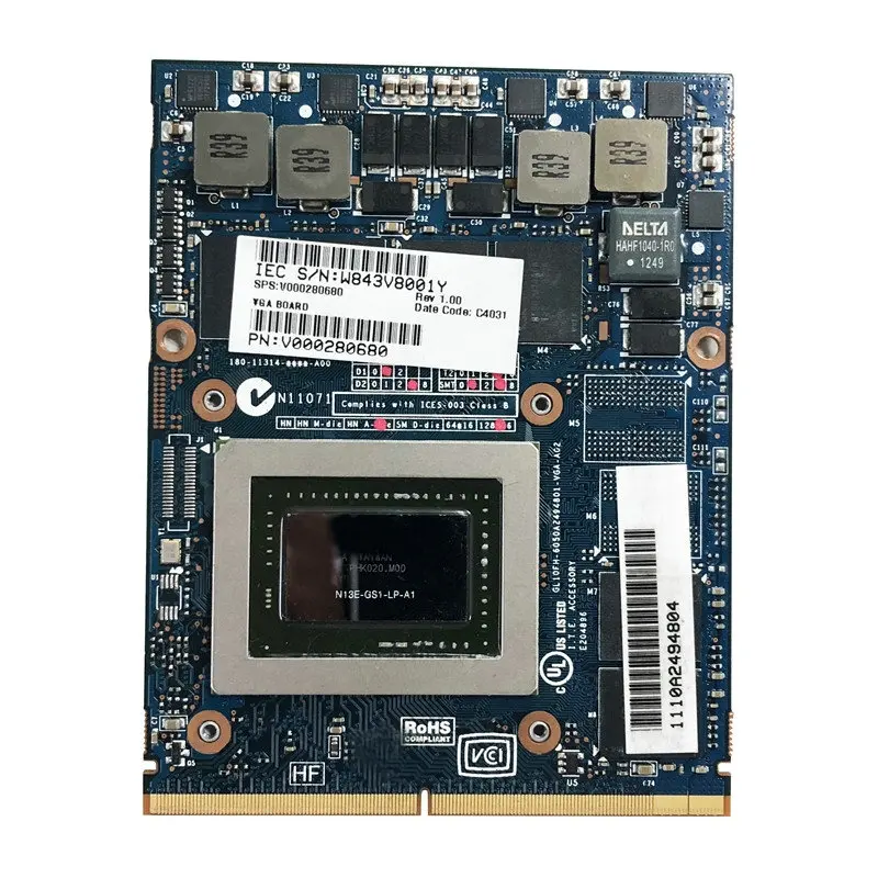 

Оригинальная Видеокарта GTX 670M GTX670M GDDR5 VGA для X875 X870 GPU карта V000280680 протестирована хорошо
