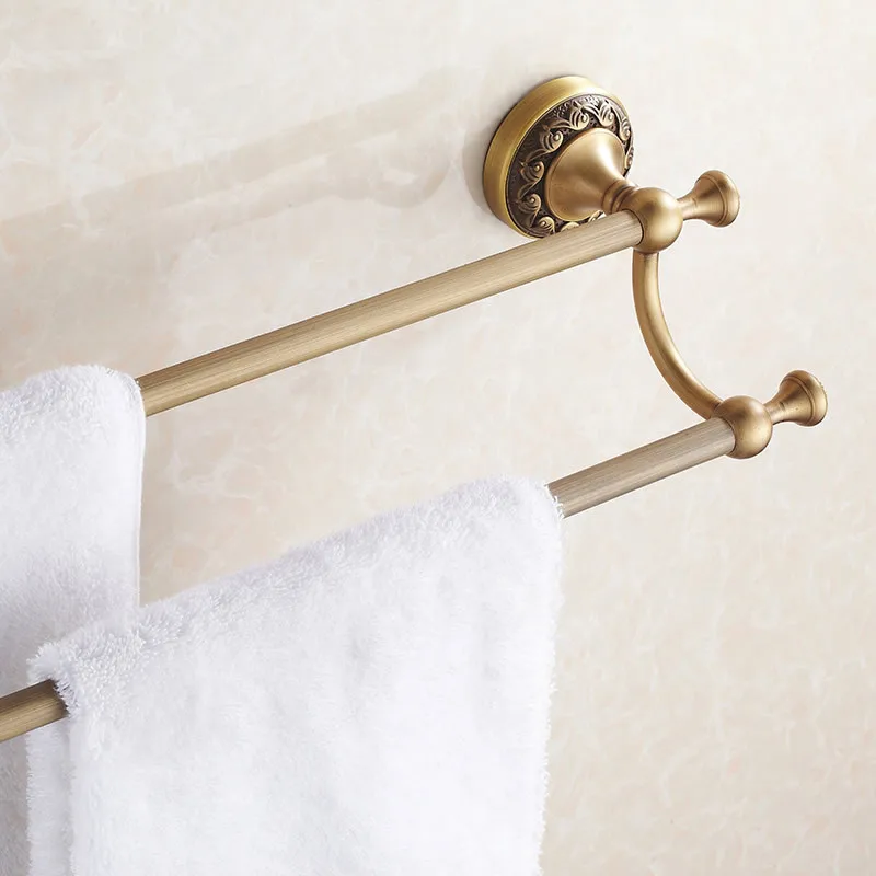 Полотенца штанги для полотенец 60 см двойные рельсы антикварные настенные полки