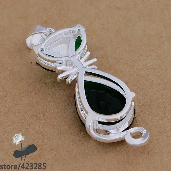 Женское ожерелье из серебра 925 пробы, с подвеской