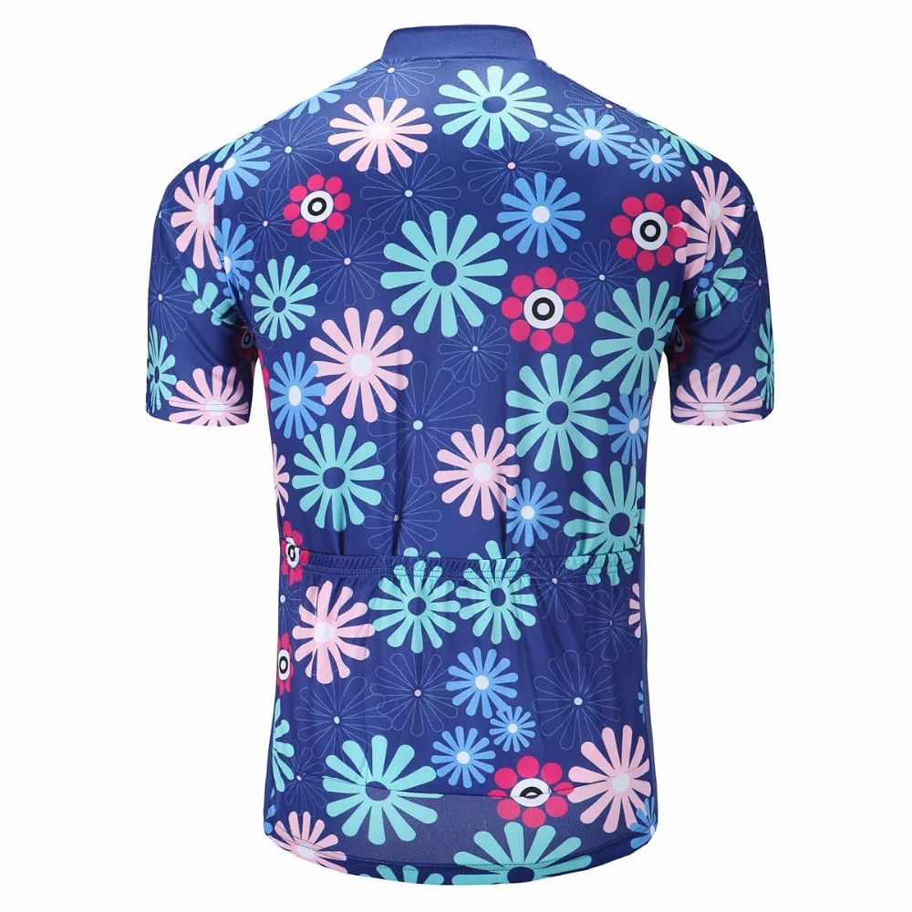 Футболка Sedrick мужская с цветочным рисунком Джерси коротким рукавом для езды на