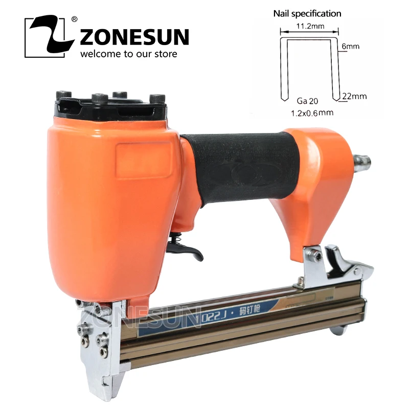 ZONESUN ZS 1022 пневматический штапельный пистолет воздушный Брэд в форме двери гвозди