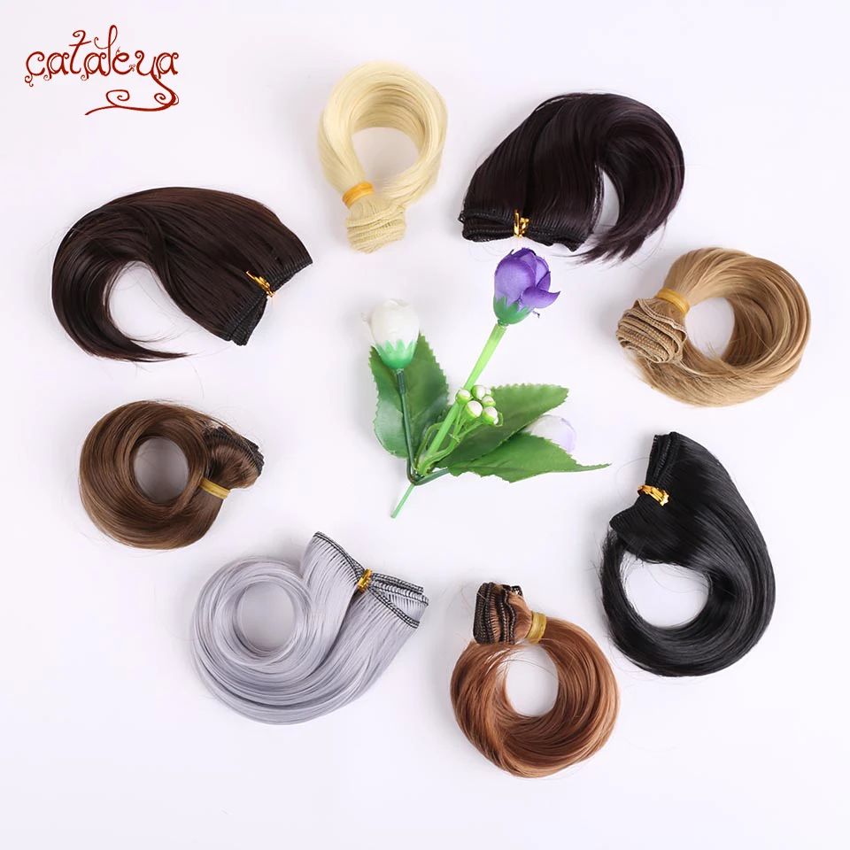 Cataleya очень красивый DIY парик для шарнирной куклы с 15*100 см кукла для волос черный коричневый серебряный многоцветный на выбор