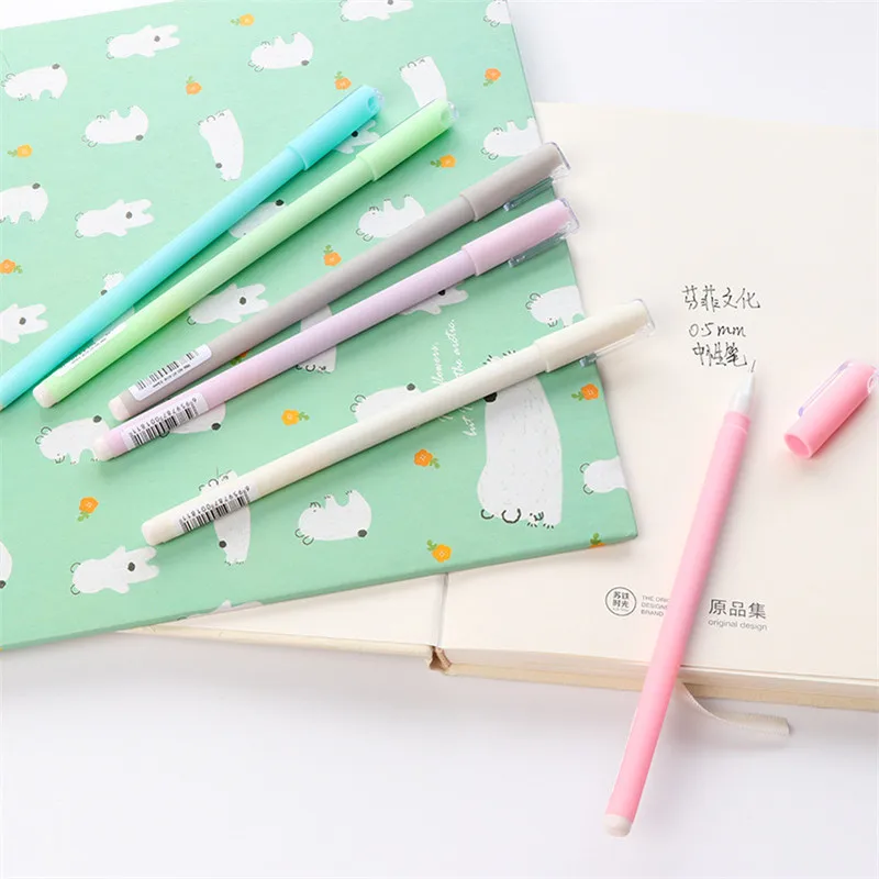 Цветная ручка DL с Карбоновым черным желеобразным знаком милые корейские