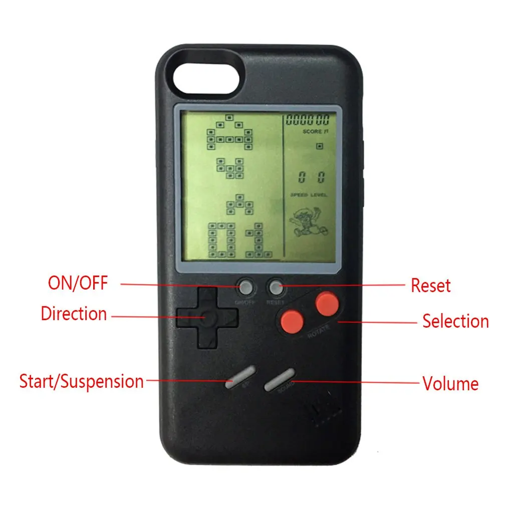 Fucung 1 шт. игровой тетрис Кирпич чехол для телефона iPhone 6 6S 6P 7 8 7P 8P X Ретро