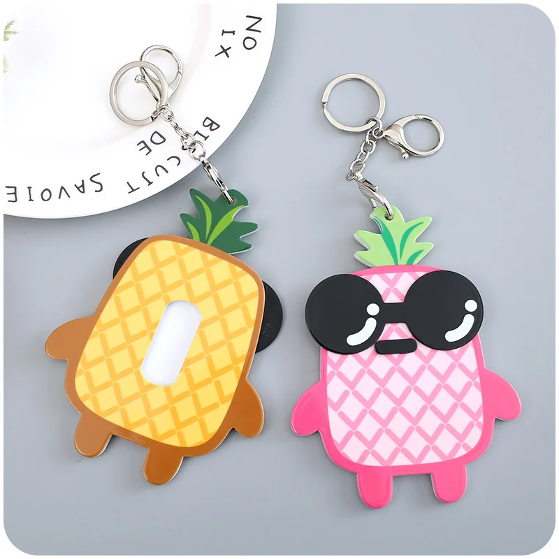 PACGOTH Creative Fashion Acrylic Bus ID Name Card Holders Kawaii Fruits Pineapple Shape Casual Credit &amp 1 Piece | Багаж и сумки