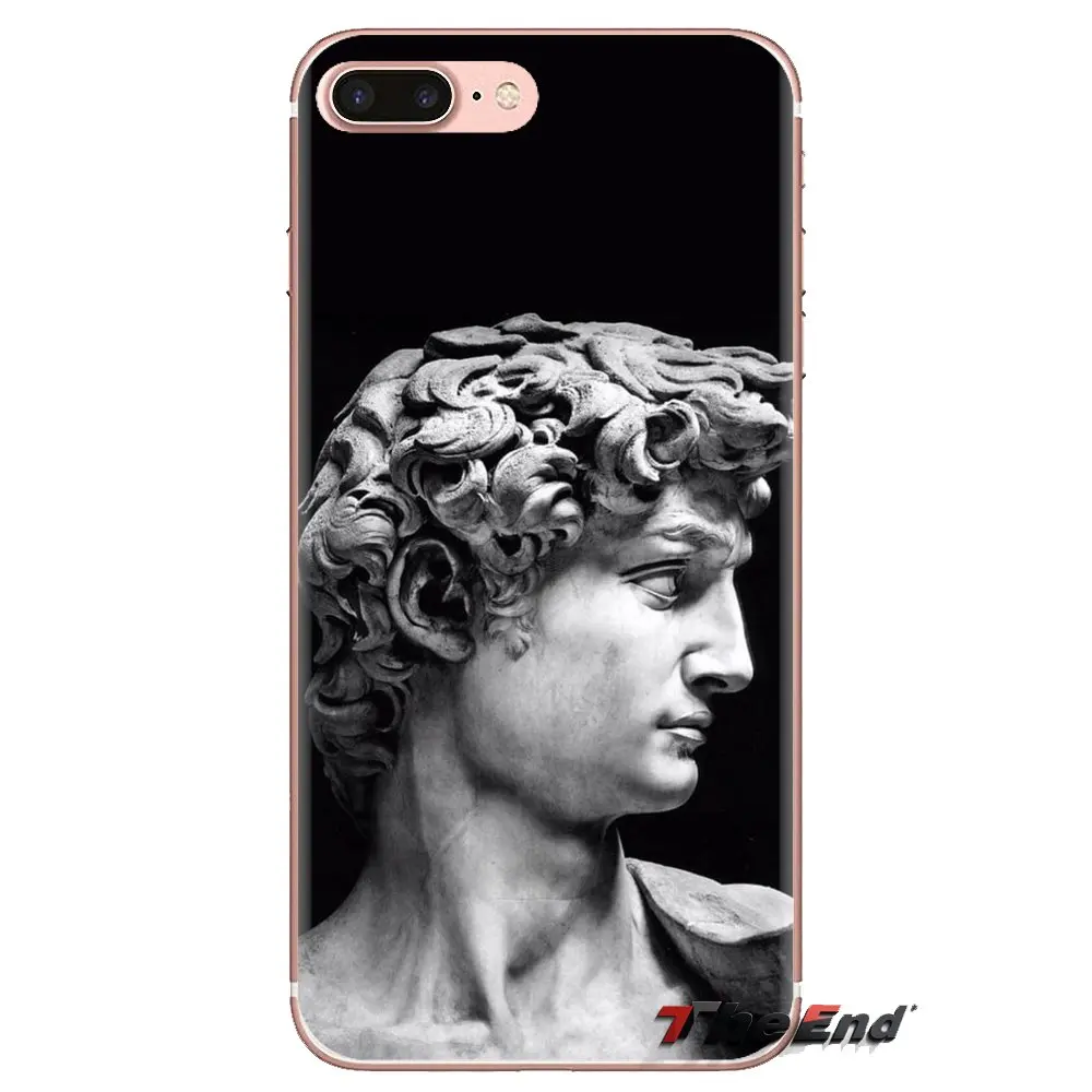 For Oneplus 3T 5T 6T Nokia 2 3 5 6 8 9 230 3310 2.1 3.1 5.1 7 Plus 2017 2018 Transparent TPU Skin Case Mona Lisa Art David lines |