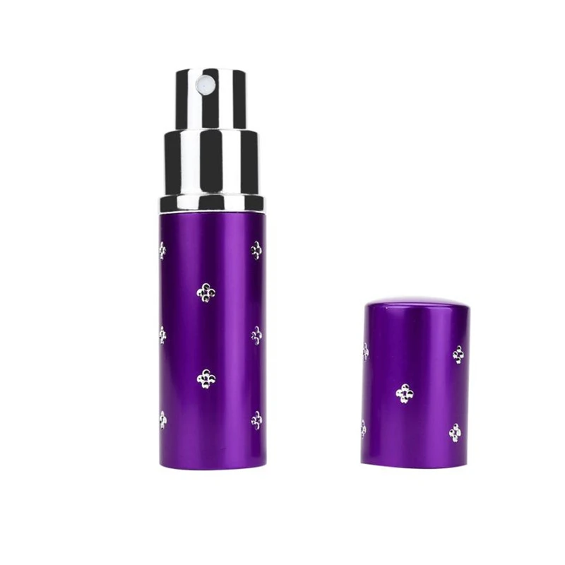 Purple 10 мл портативный мини-дорожный парфюмерный флакон с распылителем для распыления ароматизатор чехол для насоса пустой чехол для парфюма с красочным мини-флаконом для хранения - Цвет: Purple