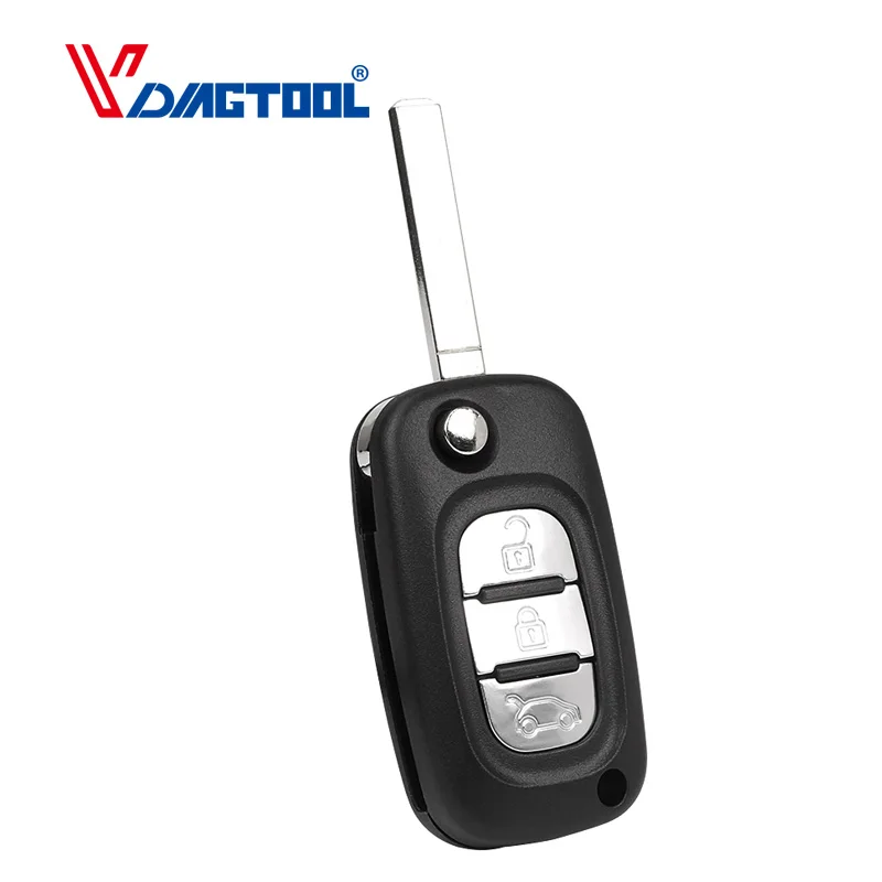 Vdiagtool Новая замена 3 кнопки дистанционный ключ-брелок от машины чехол Флип ключ оболочка для Renault Clio Kangoo, модус Меган