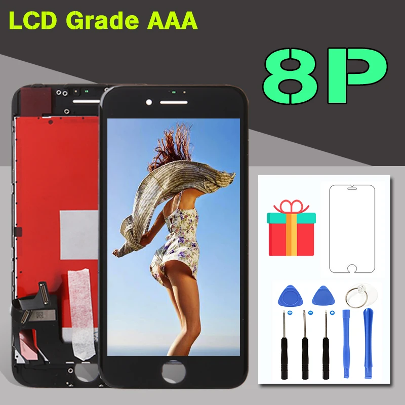 AAA Qualtiy дисплей с сенсорным экраном дигитайзер для iPhone 6+ Plus Замена завод ЖК-дисплей Все протестированные без битых пикселей