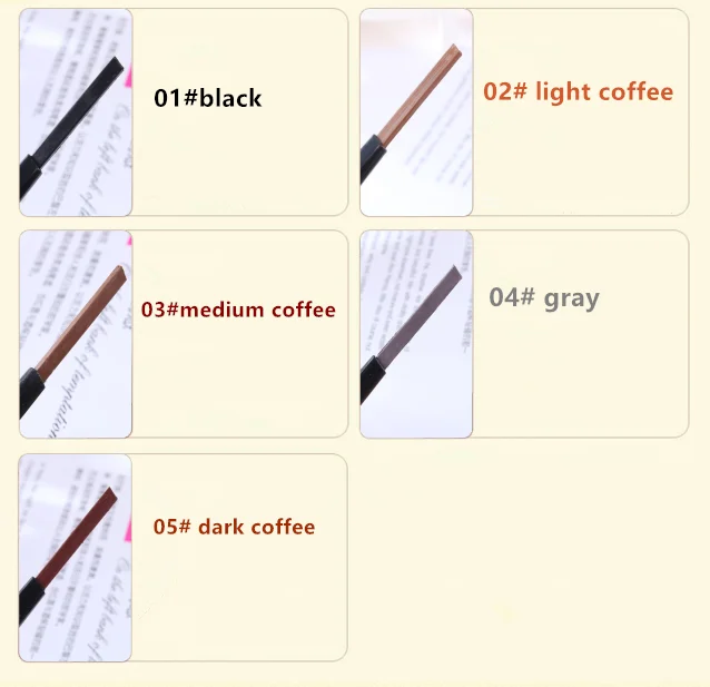 1pc 5Colors Waterproof Longlasting Make up Black Brown Eyebrow Pencil Eye Brow Liner Professional Makeup Make Up Comestic Tools