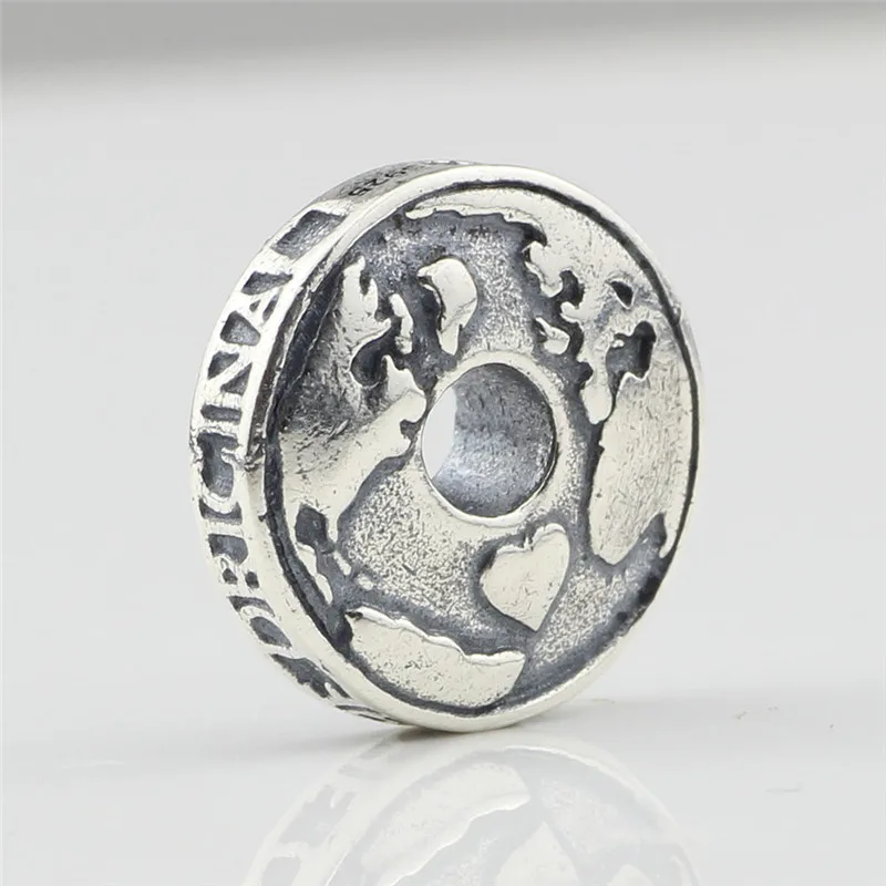 Genuine 925 Sterling Silver Round Charm Beads Fit Original Brand Bracelet Jewelry Vintage Elves Bead for Making | Украшения и