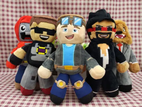 Герои труб Dan TDM Jeromeasf &amp Captain Sparklez SKY Exploding 7 &quotплюшевый 5 шт.|hero plush|sky herosky tube |