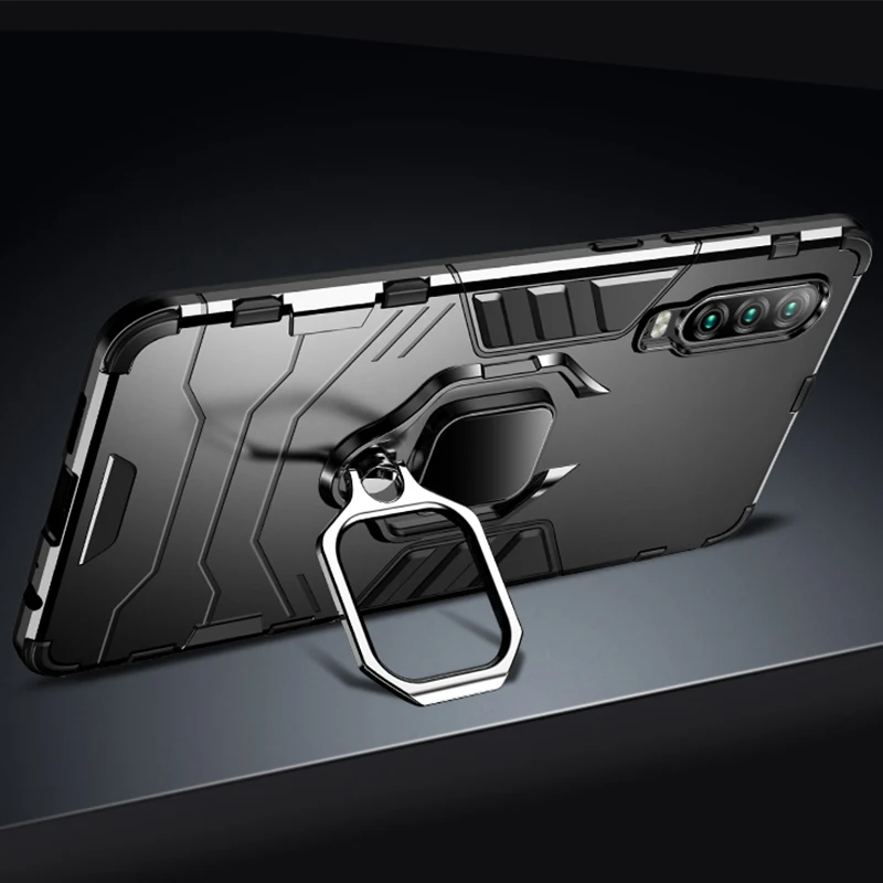 Роскошные Тяжелые кольцо Броня случай для huawei P20 P30 Коврики 20 Pro Чехол телефона Lite