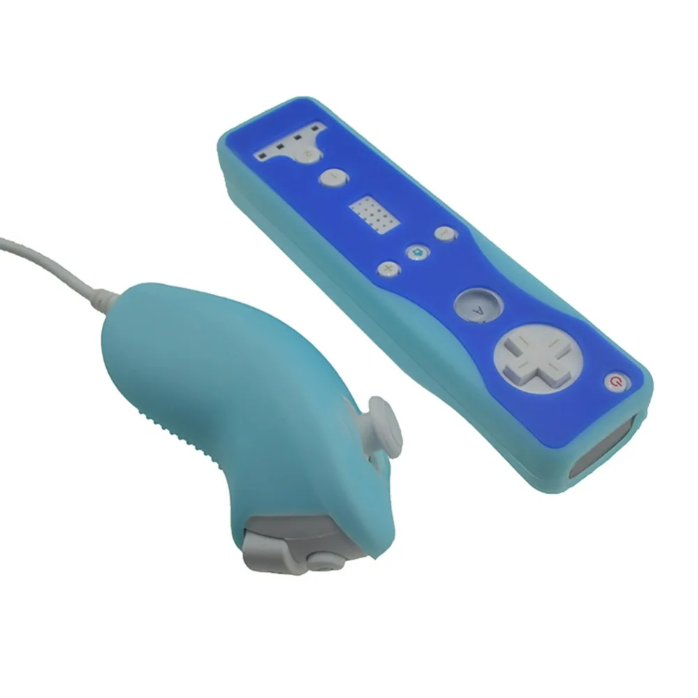 2 упаковки контроллер жестов и Nunchuck джойстик силиконовый чехол для игровой