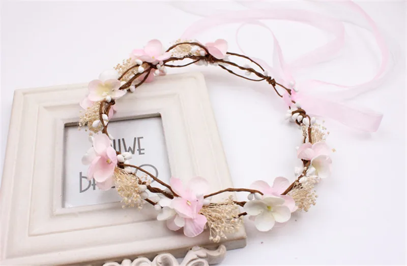 CC цветок короны тиары ручной работы романтическая гирлянда лес свадебные