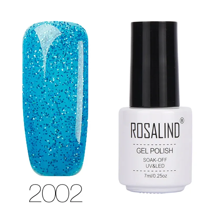 2002 ROSALIND гель 1S 7 мл Алмазный Блеск цветная серия лак для ногтей УФ светодиодный Маникюр полигель Полупостоянный лаковый гель - Цвет: 2002