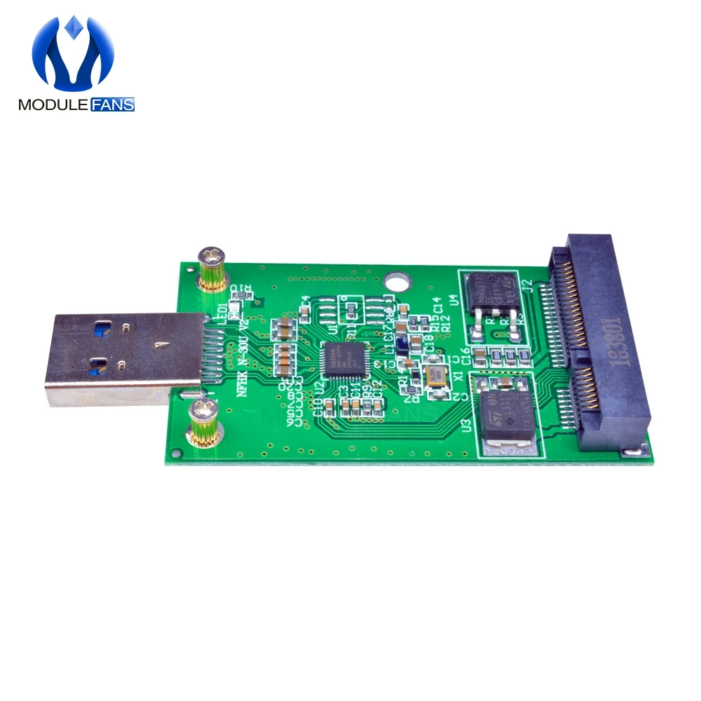 Мини PCIE mSATA SSD USB 3 0 внешний конвертер адаптер Модульная плата совместимая с Windows
